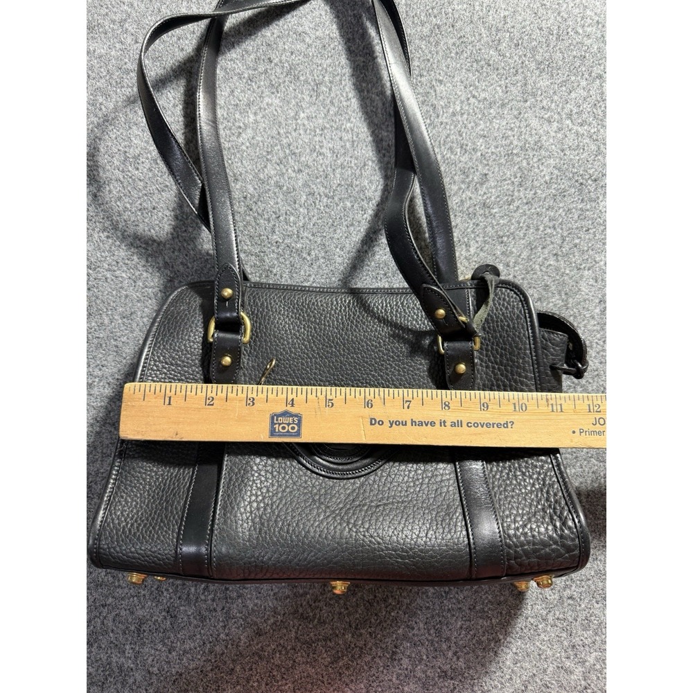 Dooney Bourke All Weather Leather Small Tote Pebbled Leather Black Handbag - Picture 15 of 16